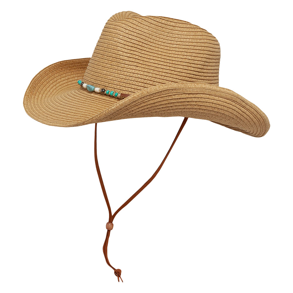 Budstfee Chapeau Cowboy Paille Tricoté Unisexe - Chapeau Western Cowgirl Homme Femme