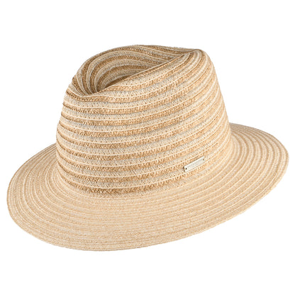 Chapeau Fedora en Paille à Rayures naturel-sable SEEBERGER