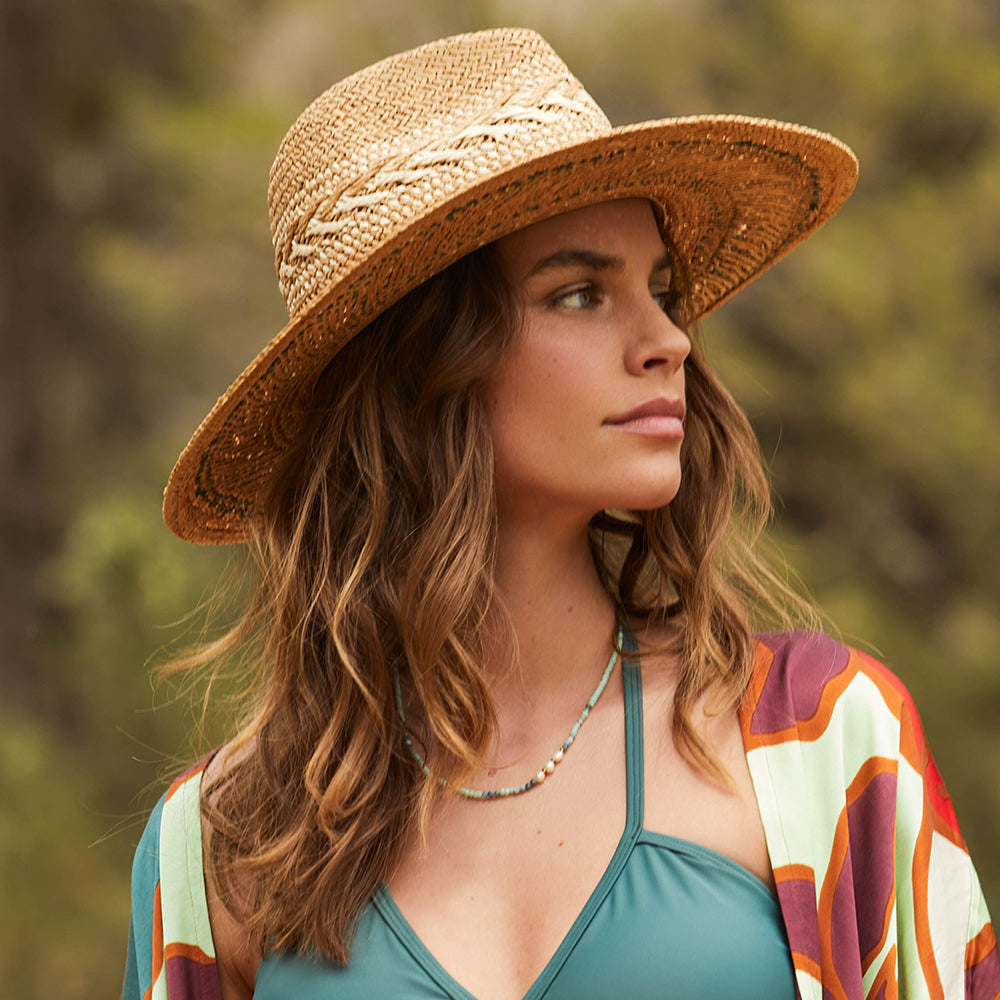 Chapeau Fedora Été Caledona marron clair-cèdre BARTS