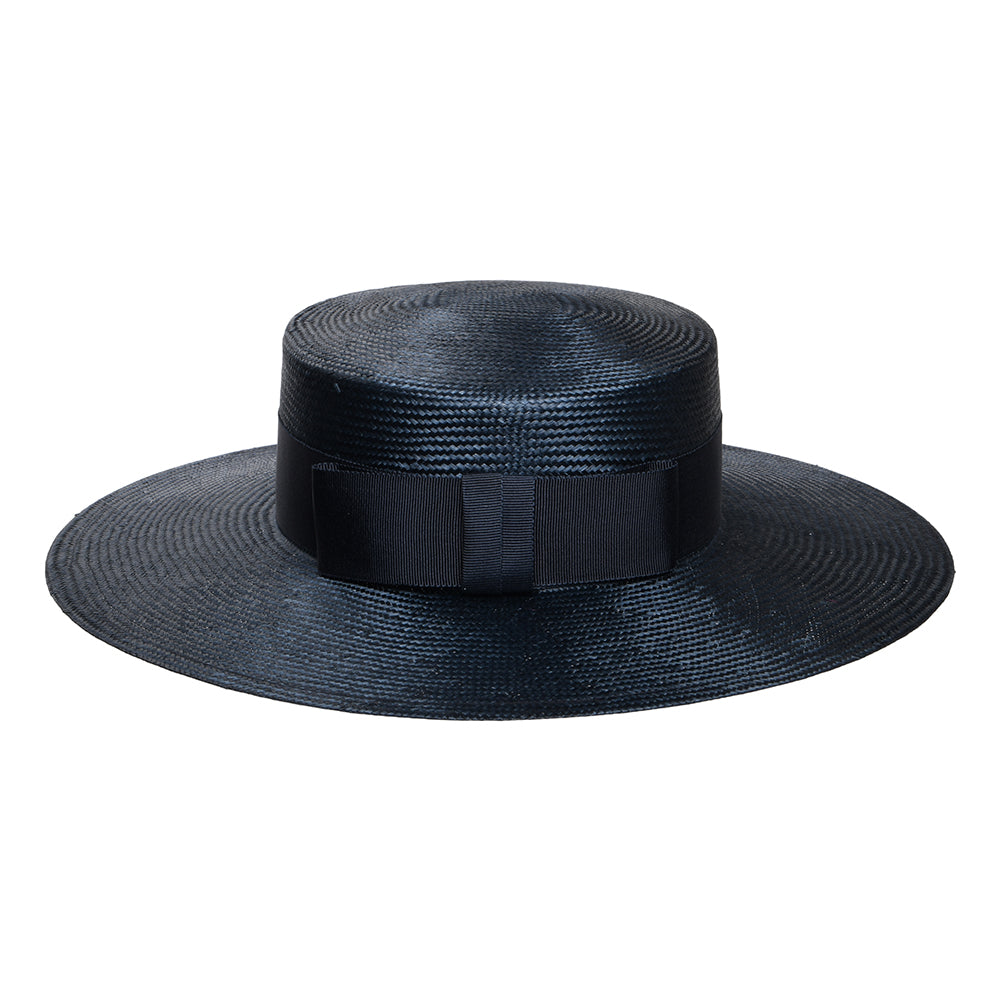 Chapeau Canotier Audrey bleu marine WHITELEY