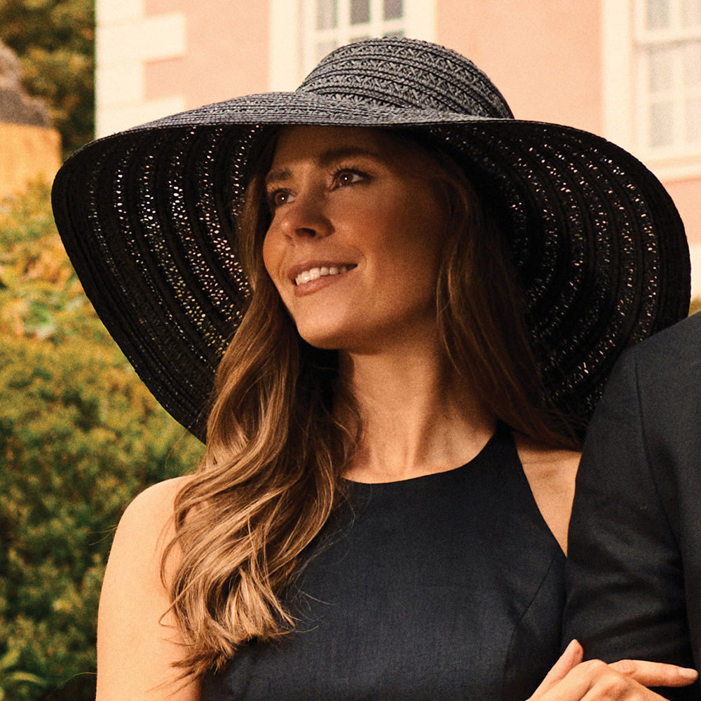 Chapeau Été à Bord Large Rousham noir FAILSWORTH