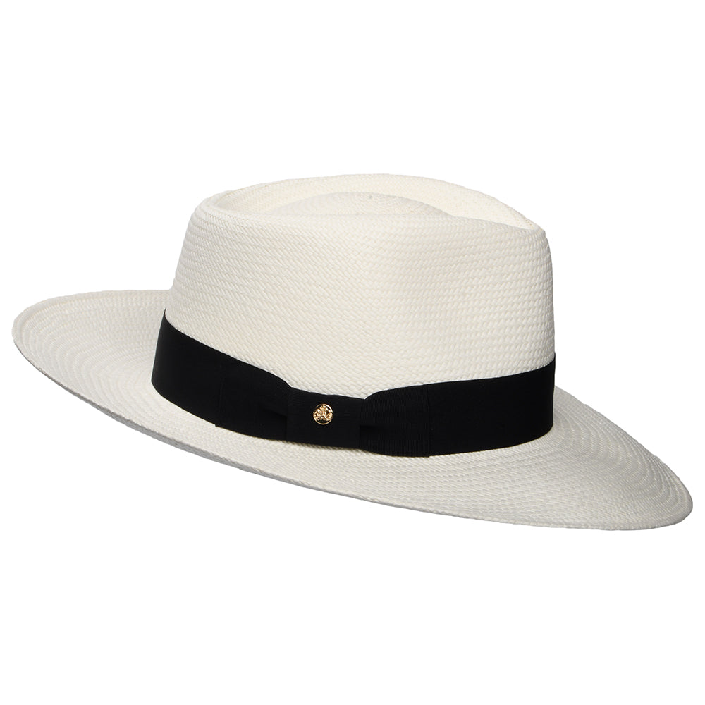 Chapeau Fedora Panama Chatsworth décoloré-noir FAILSWORTH