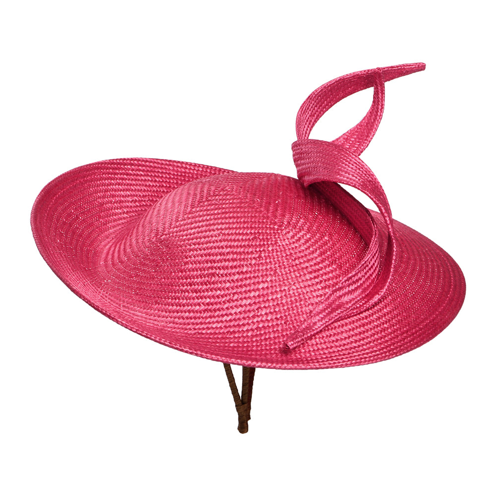 Chapeau Bibi Disque en Paille Marian framboise WHITELEY