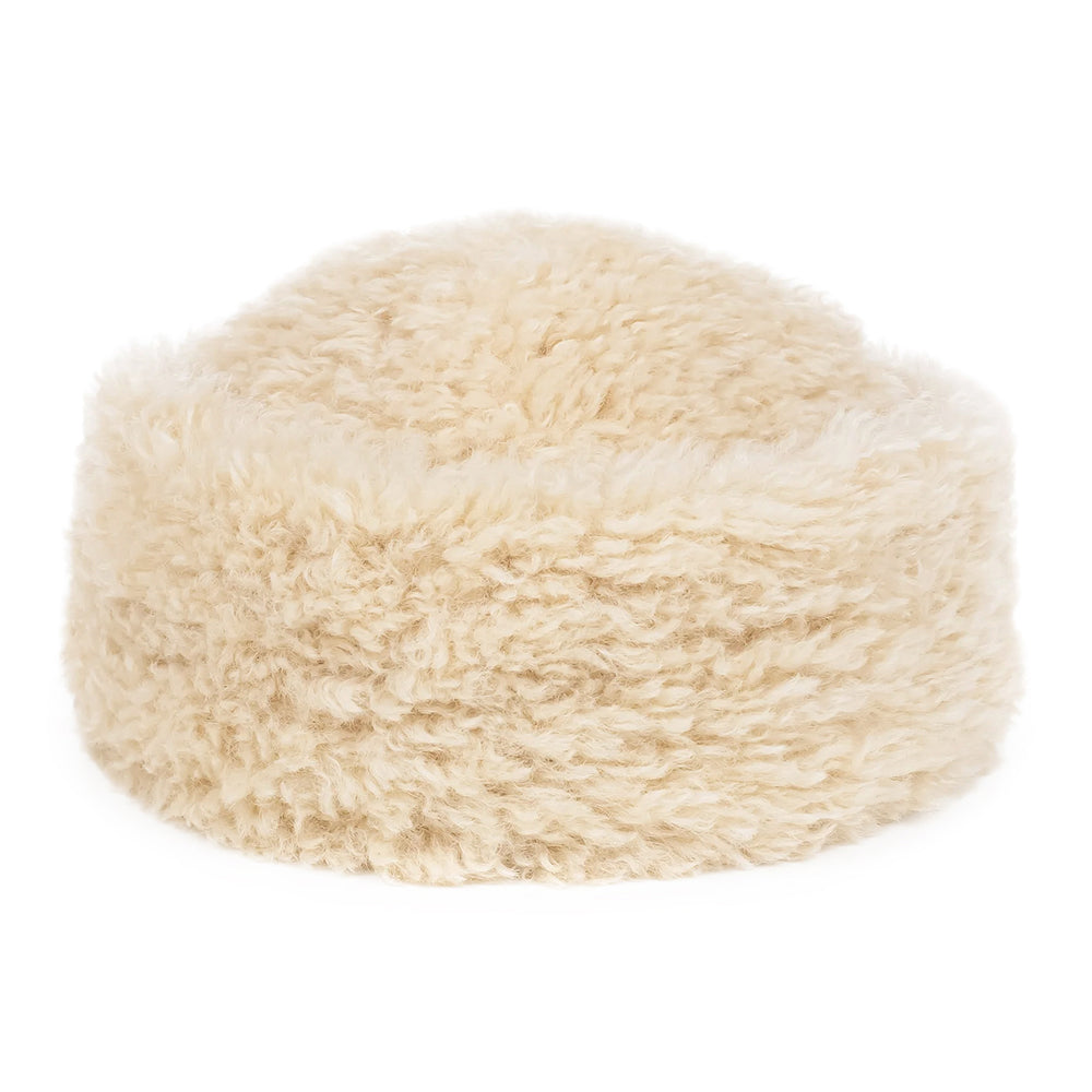 Chapeau Hiver en Fausse Fourrure Sherpa crème HELEN MOORE