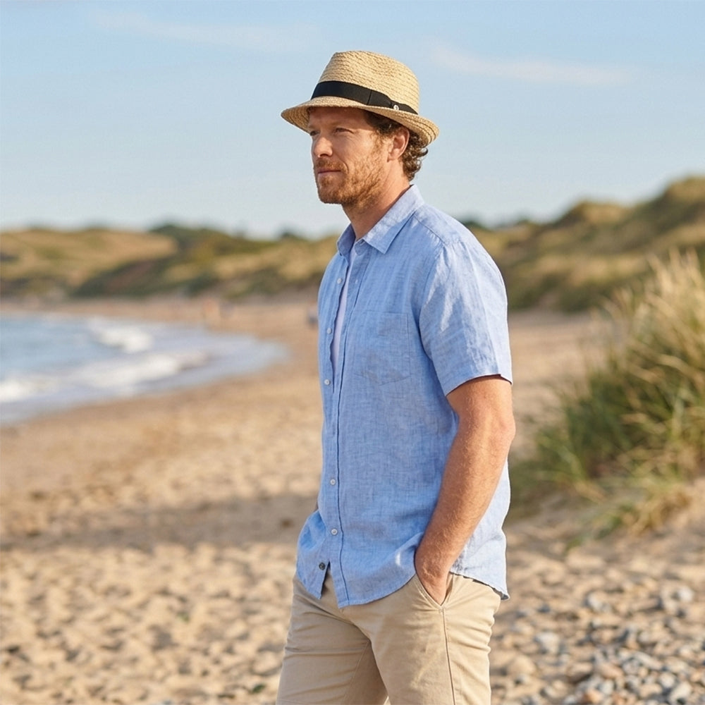 Chapeau Trilby en Raphia Saybrook naturel JAXON & JAMES