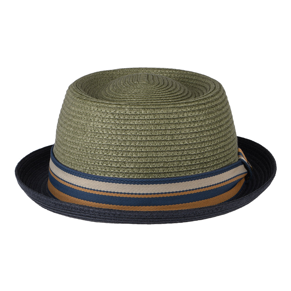 Chapeau Pork Pie en Paille Toyo gris-bleu STETSON