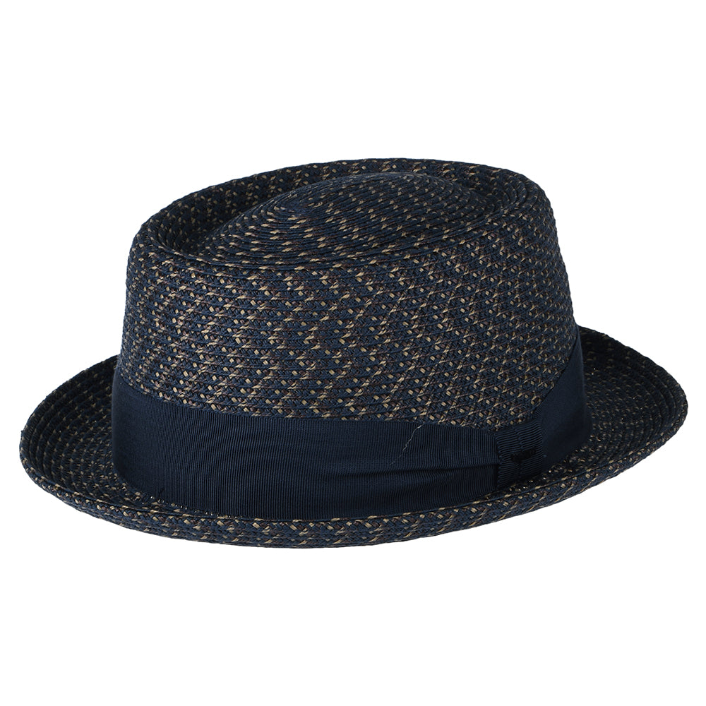 chapeau laine pork pie. Petit bord relevé. Couleur bleu marine taille