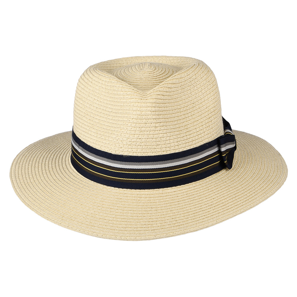 Chapeau Fedora Pliable avec Bandeau à Rayures Trent naturel DENTON