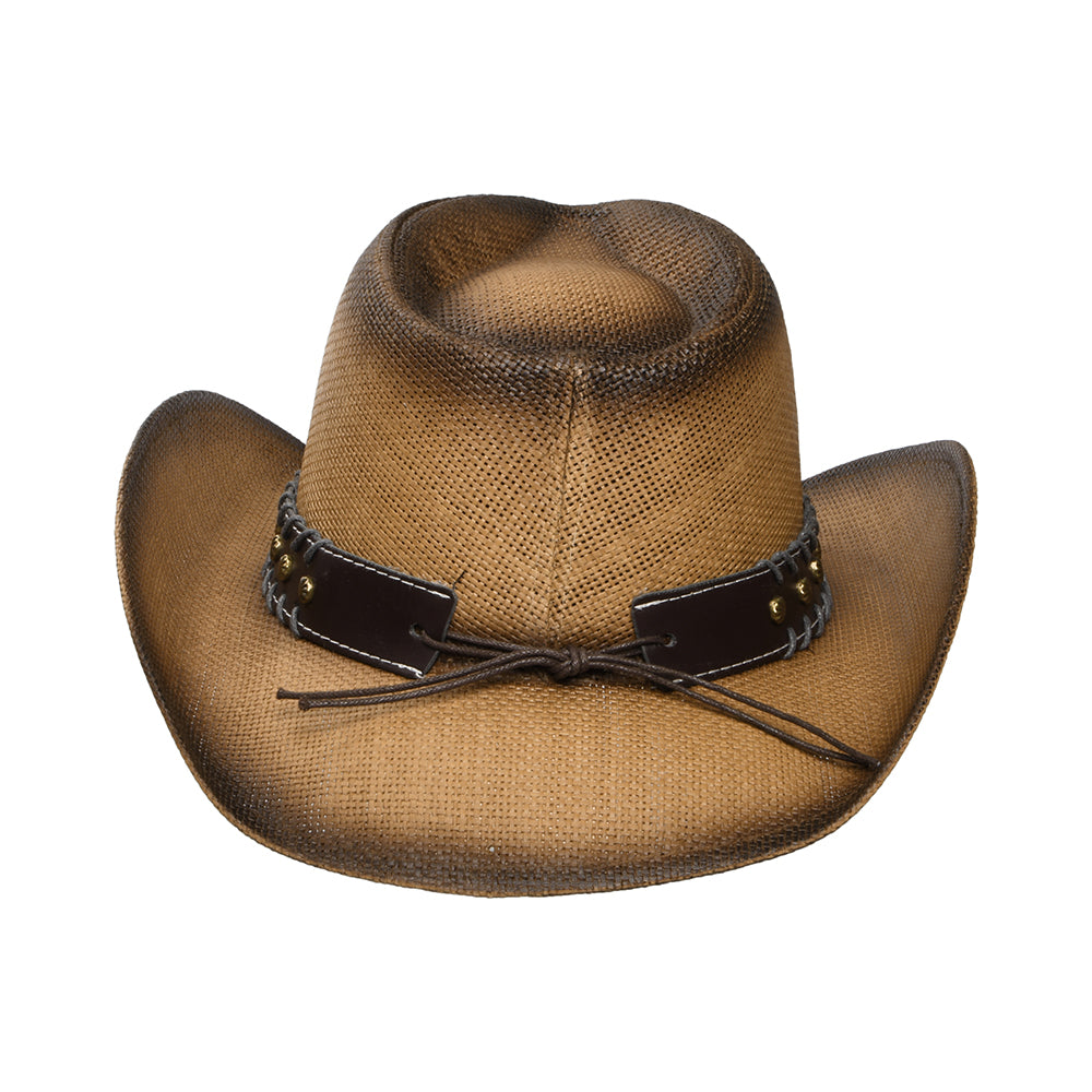 Chapeau de Cowboy Western en Paille Toyo Mate Chet whisky DORFMAN PACIFIC