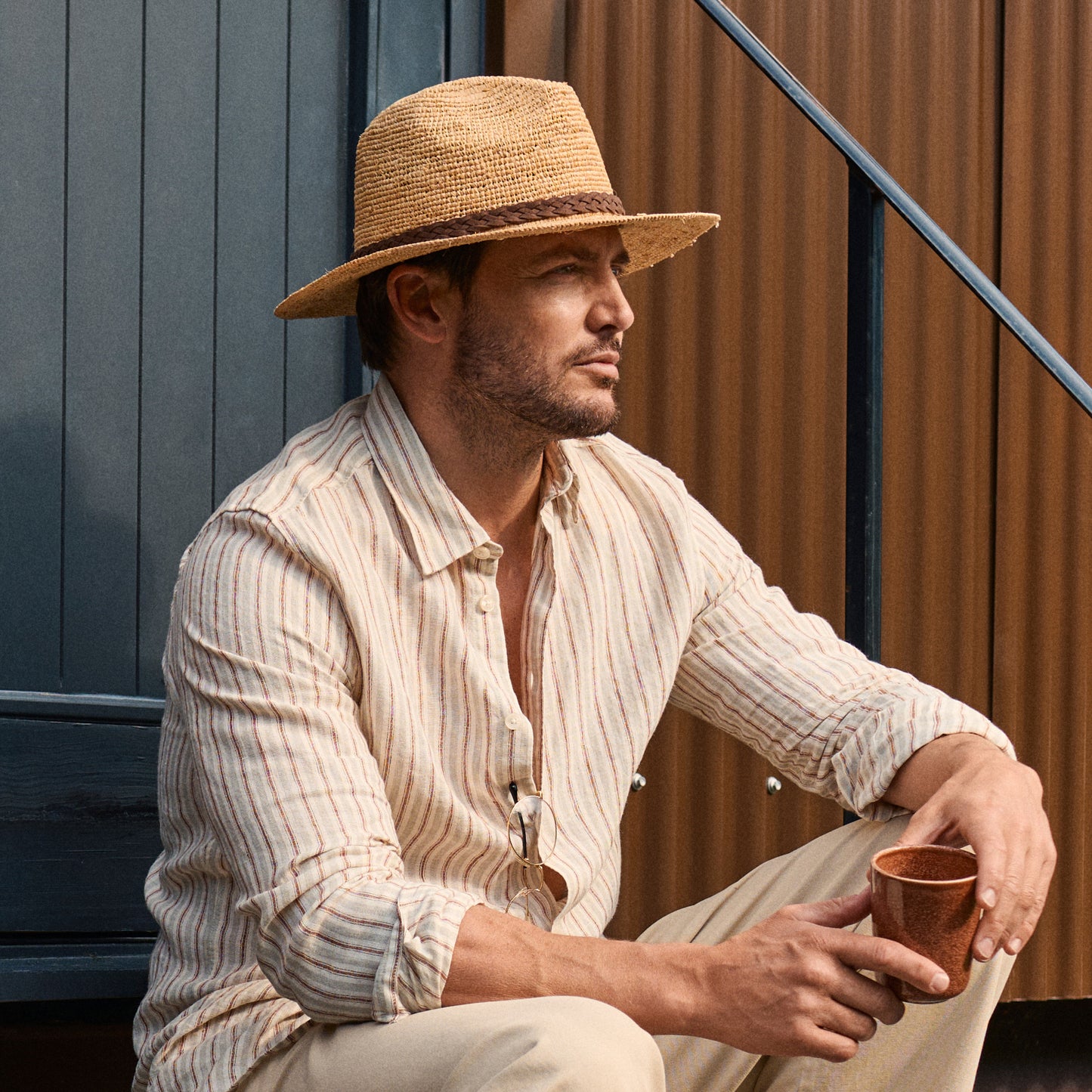 Chapeau Fedora en Raphia Crocheté Amalfi naturel FAILSWORTH