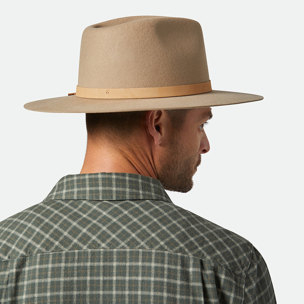 Chapeau de Cowboy en Laine Feutrée Weather Guard Hawkins sable BRIXTON