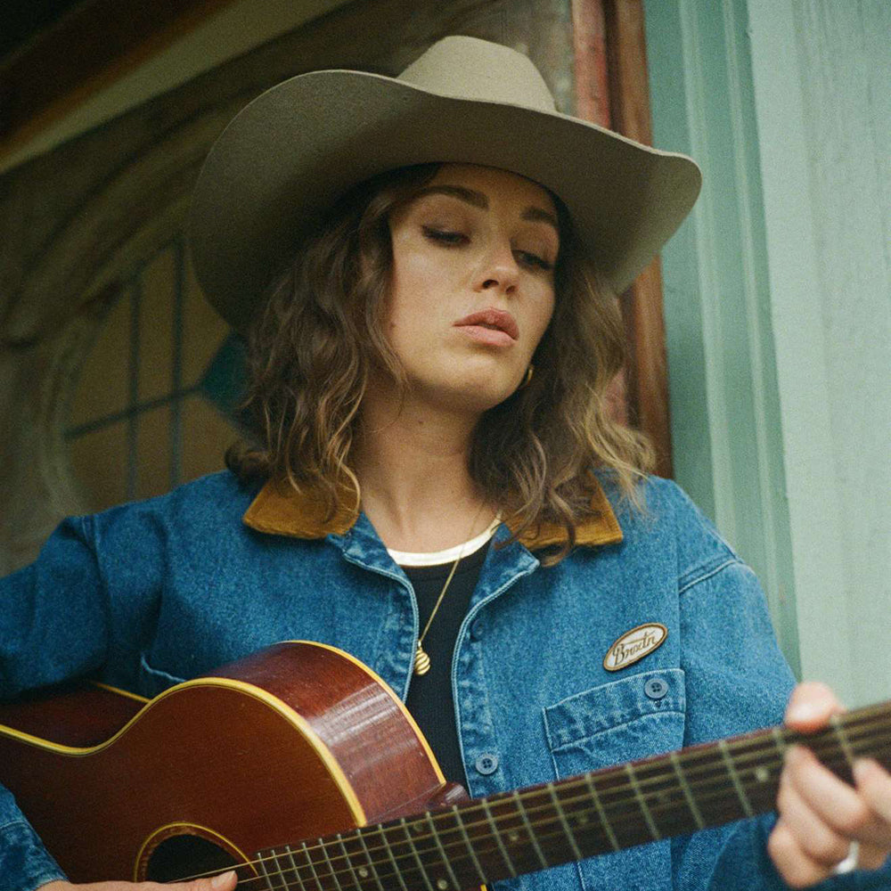 Chapeau de Cowboy en Laine Feutrée Laredo crème BRIXTON