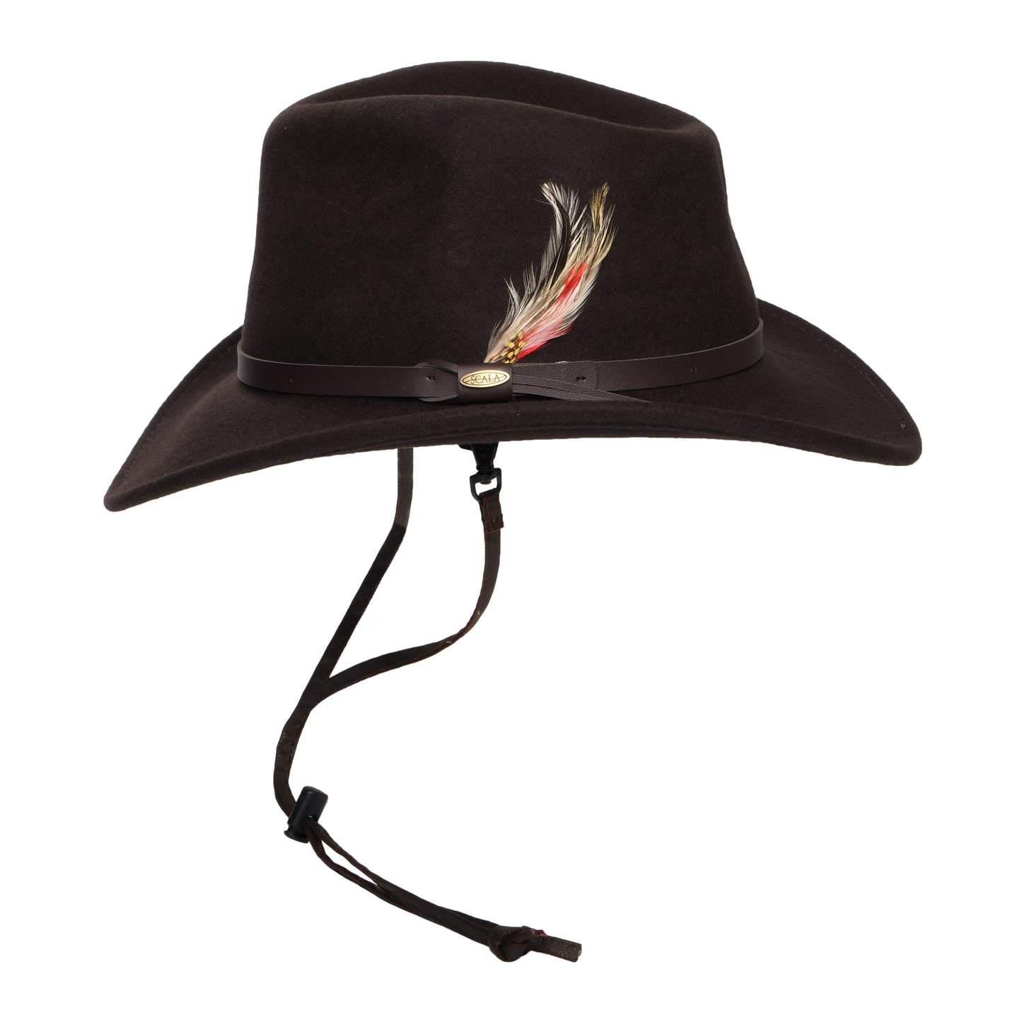 Chapeau Australien en Laine Feutrée Déformable Hydrofuge Dakota Stampede chocolat SCALA