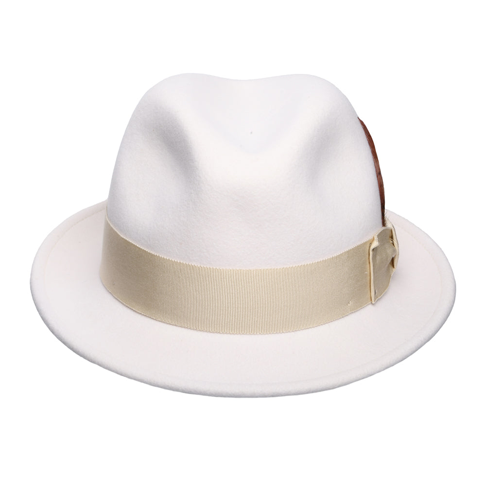 Chapeau Trilby en Laine Feutrée Déformable Hydrofuge Tino blanc cassé BAILEY