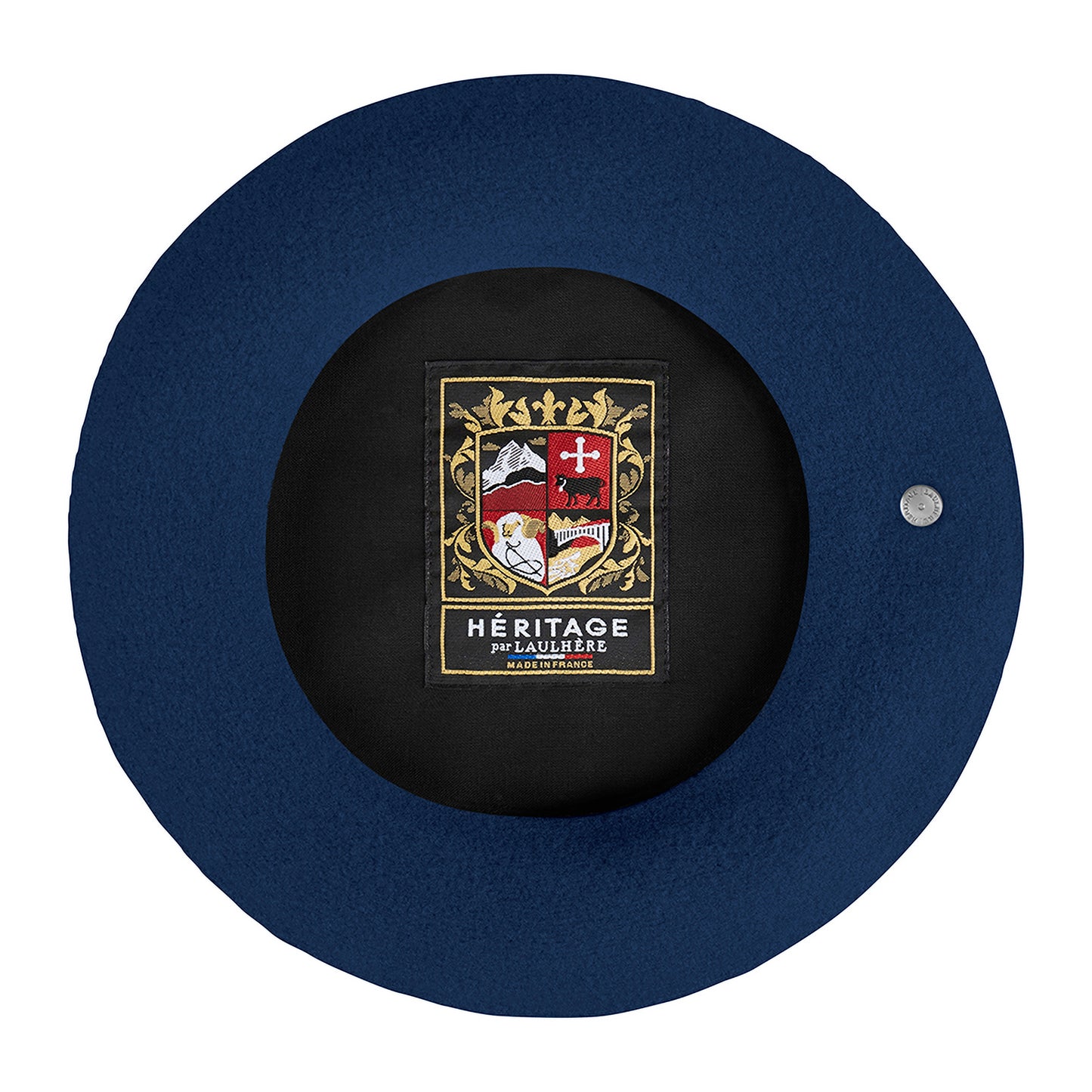 Béret Authentique en Laine Mérinos bleu nuit LAULHÈRE