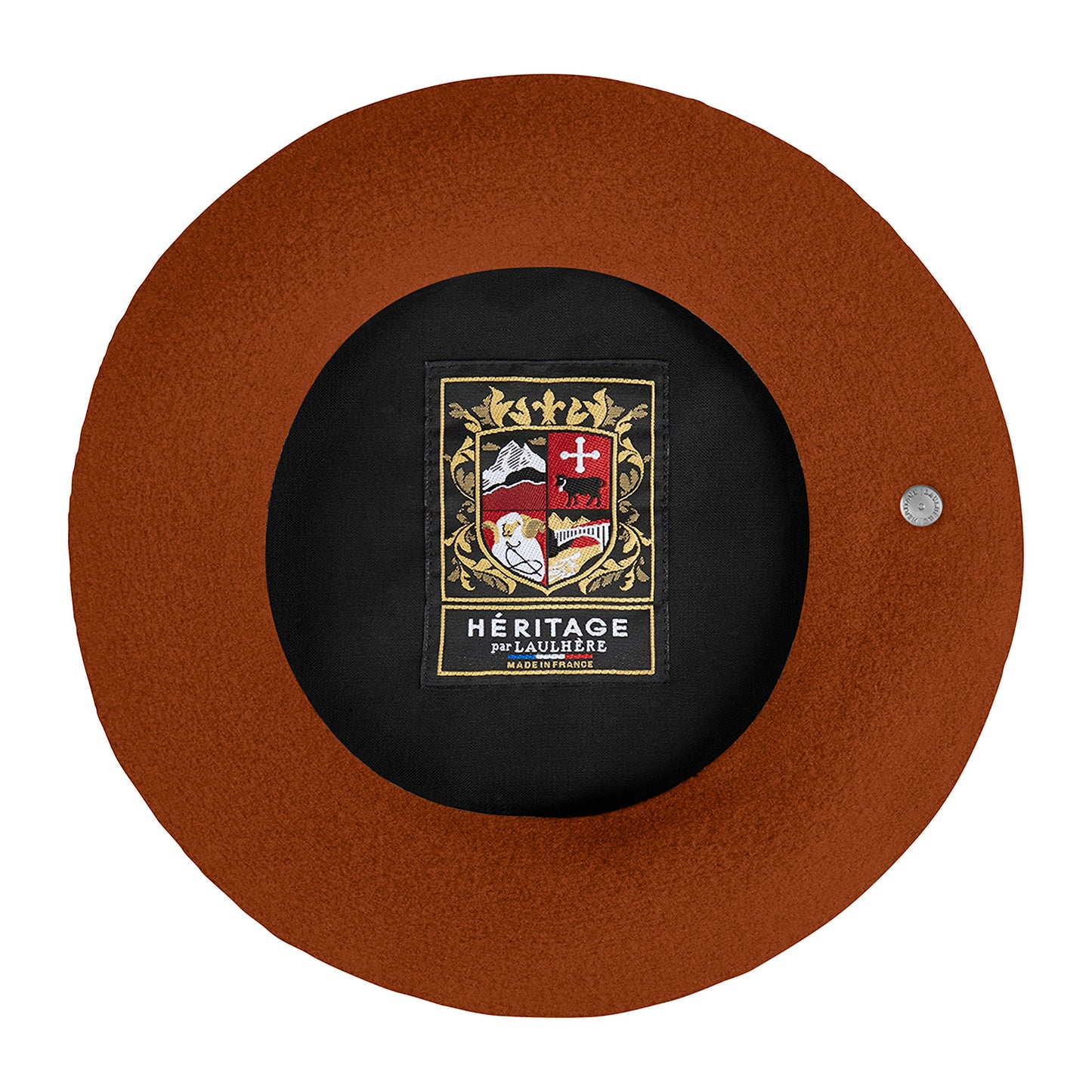 Béret Authentique en Laine Mérinos rouille LAULHÈRE