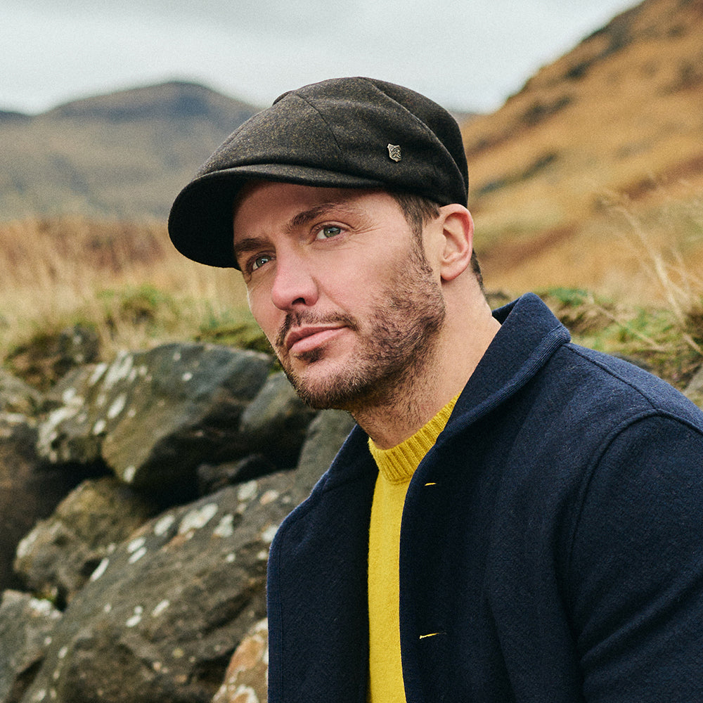 Casquette Gavroche en Melton Alfie loden FAILSWORTH