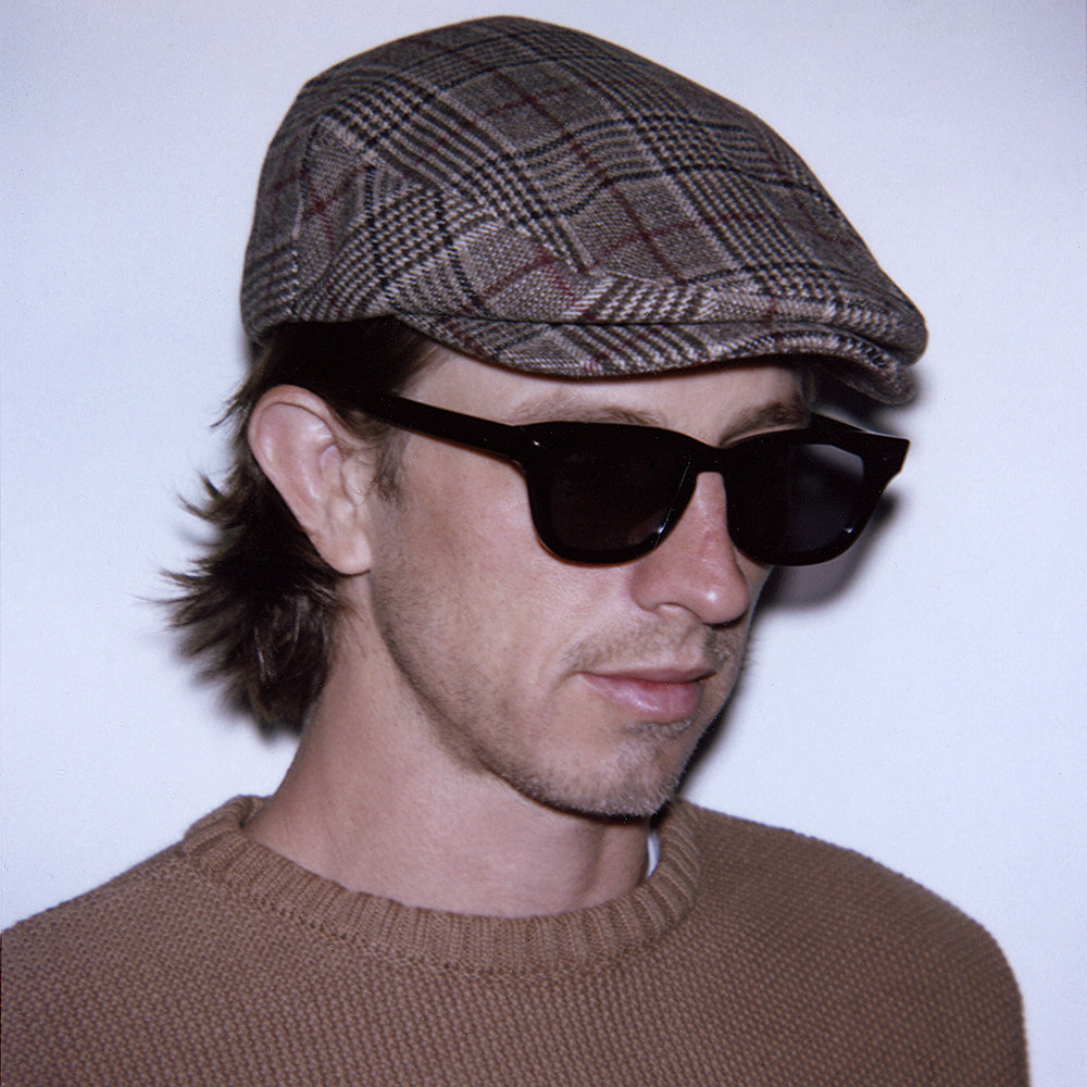 Casquette Plate à Carreaux Hooligan 20ème Anniversaire marron-multicolore BRIXTON