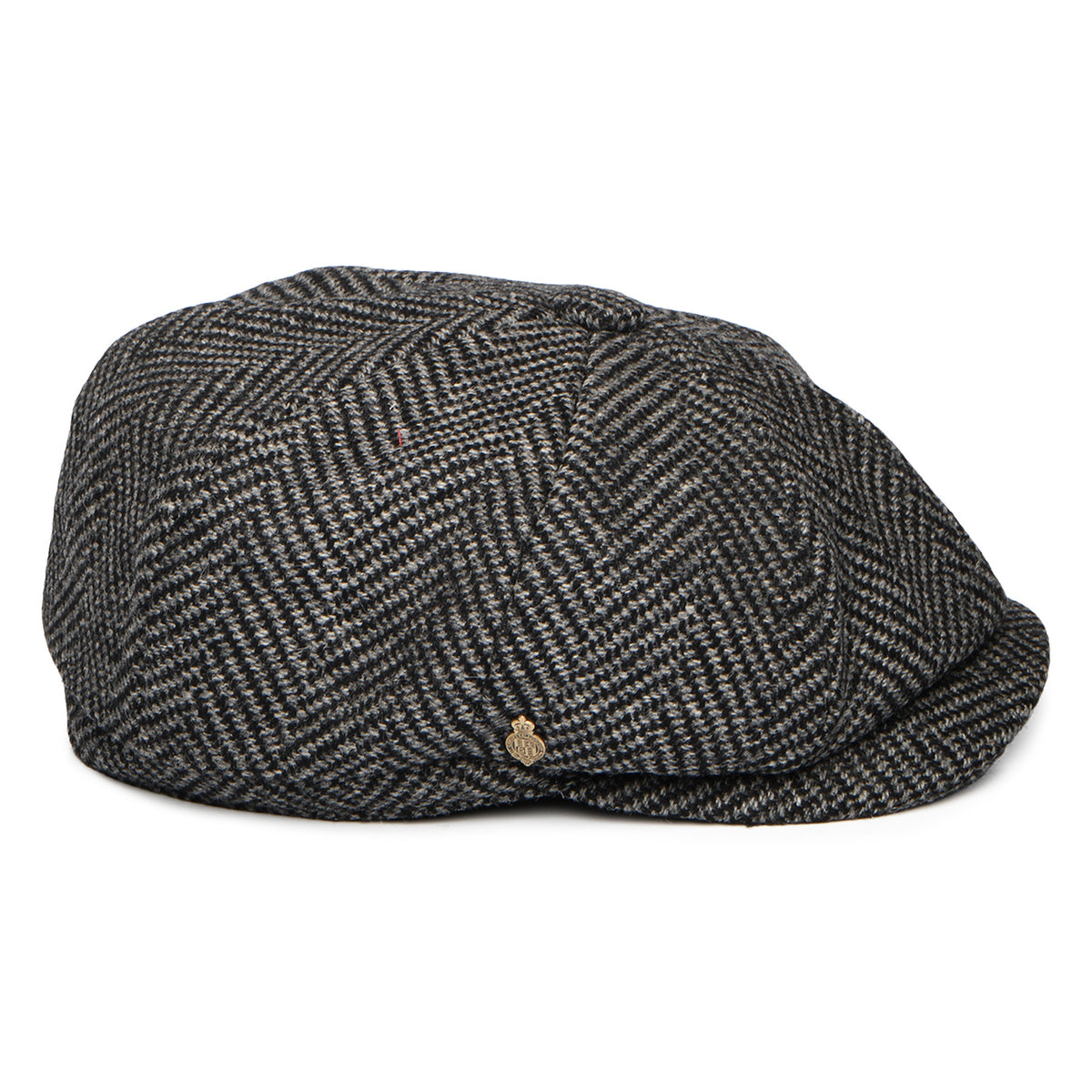 Casquette Gavroche en Laine Mérinos à Chevrons Portobello gris CHRISTYS