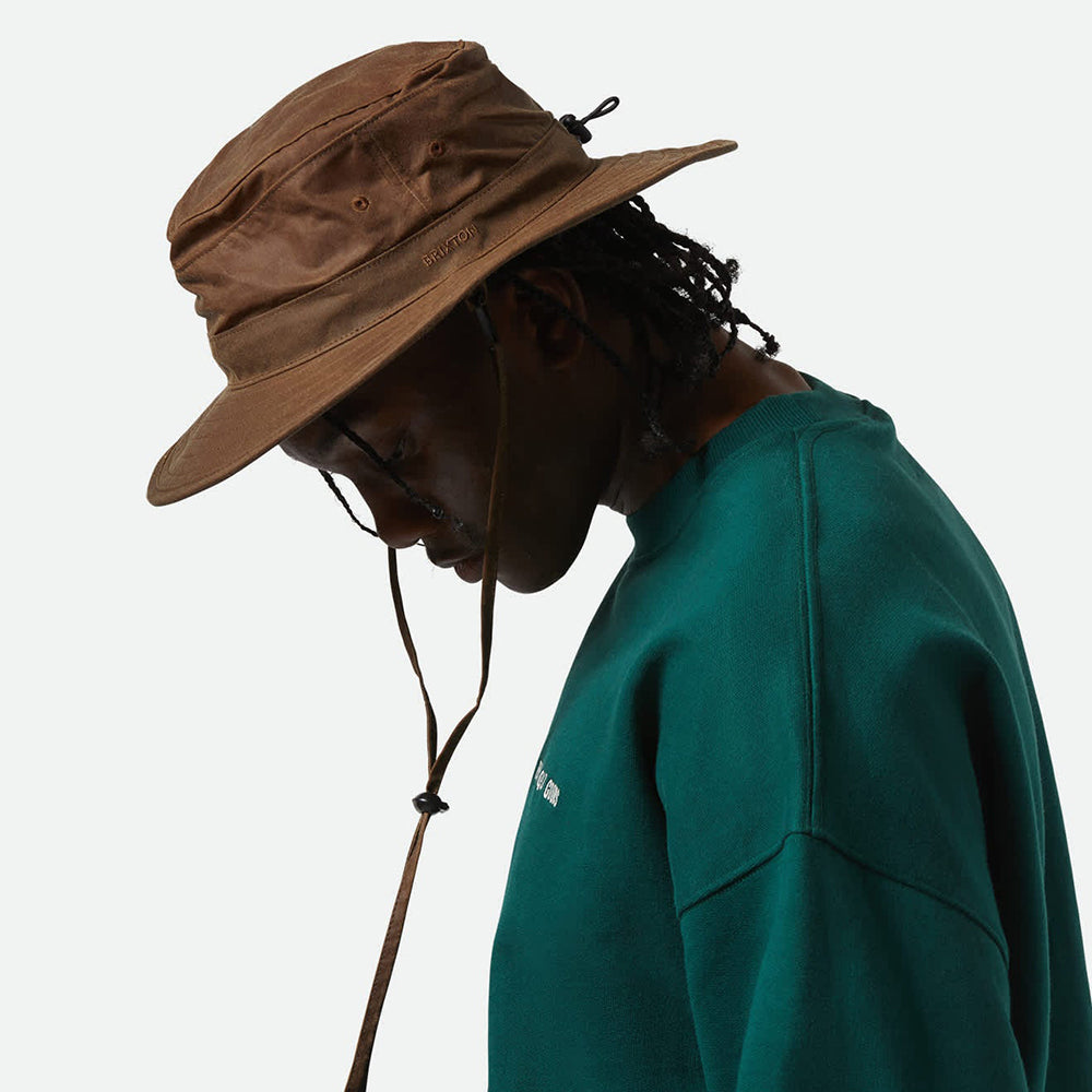 Chapeau Bob Boonie en Coton Ciré Weather Guard Dunes Safari cuivre BRIXTON