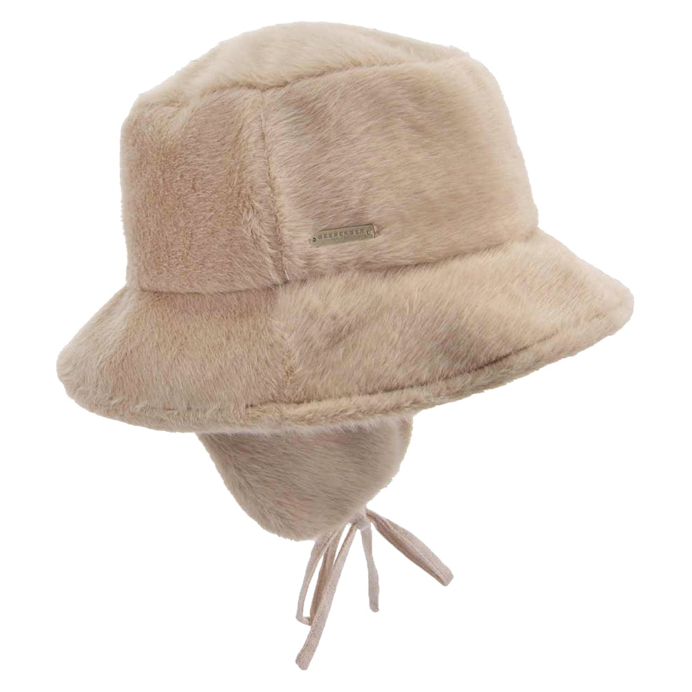 Chapeau Bob en Fausse Fourrure Avec Protège-Oreilles camel SEEBERGER