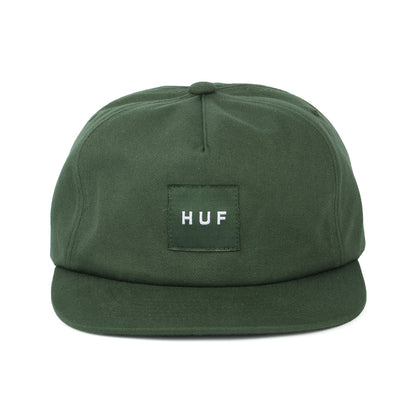Casquette Snapback Non Structurée Box Logo vert foncé HUF