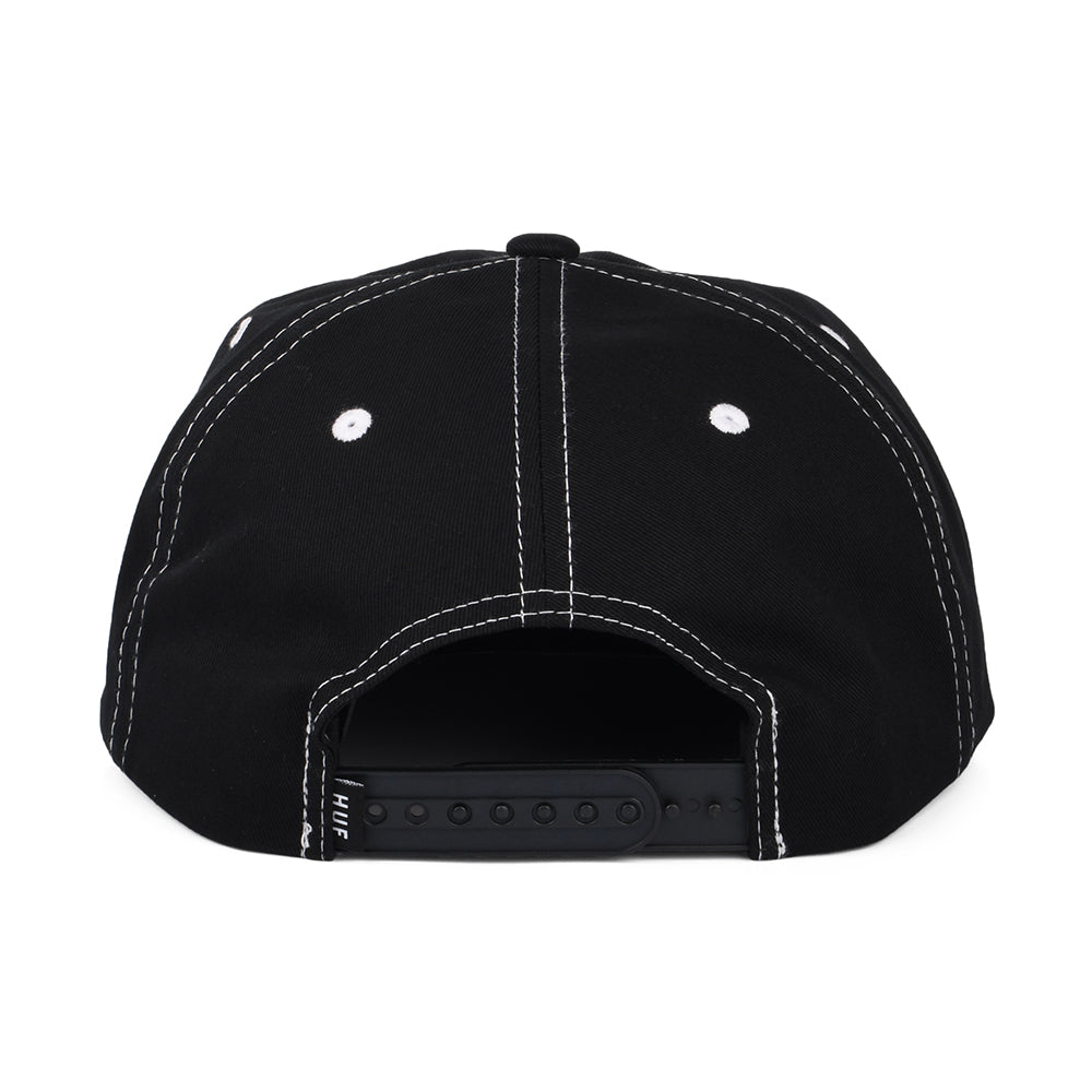 Casquette Snapback Non Structurée Triple Triangle noir-blanc HUF