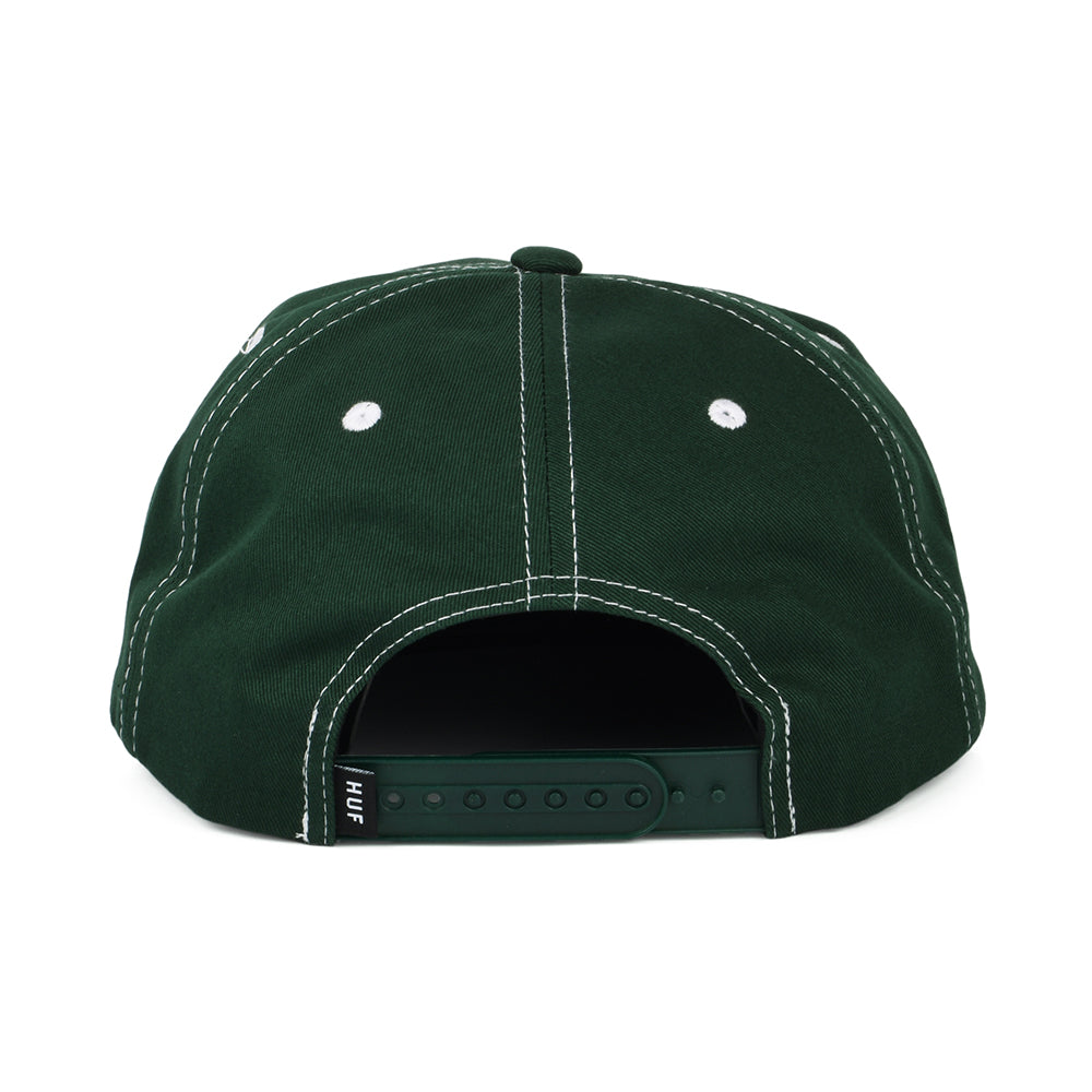 Casquette Snapback Non Structurée Triple Triangle vert sapin-blanc HUF