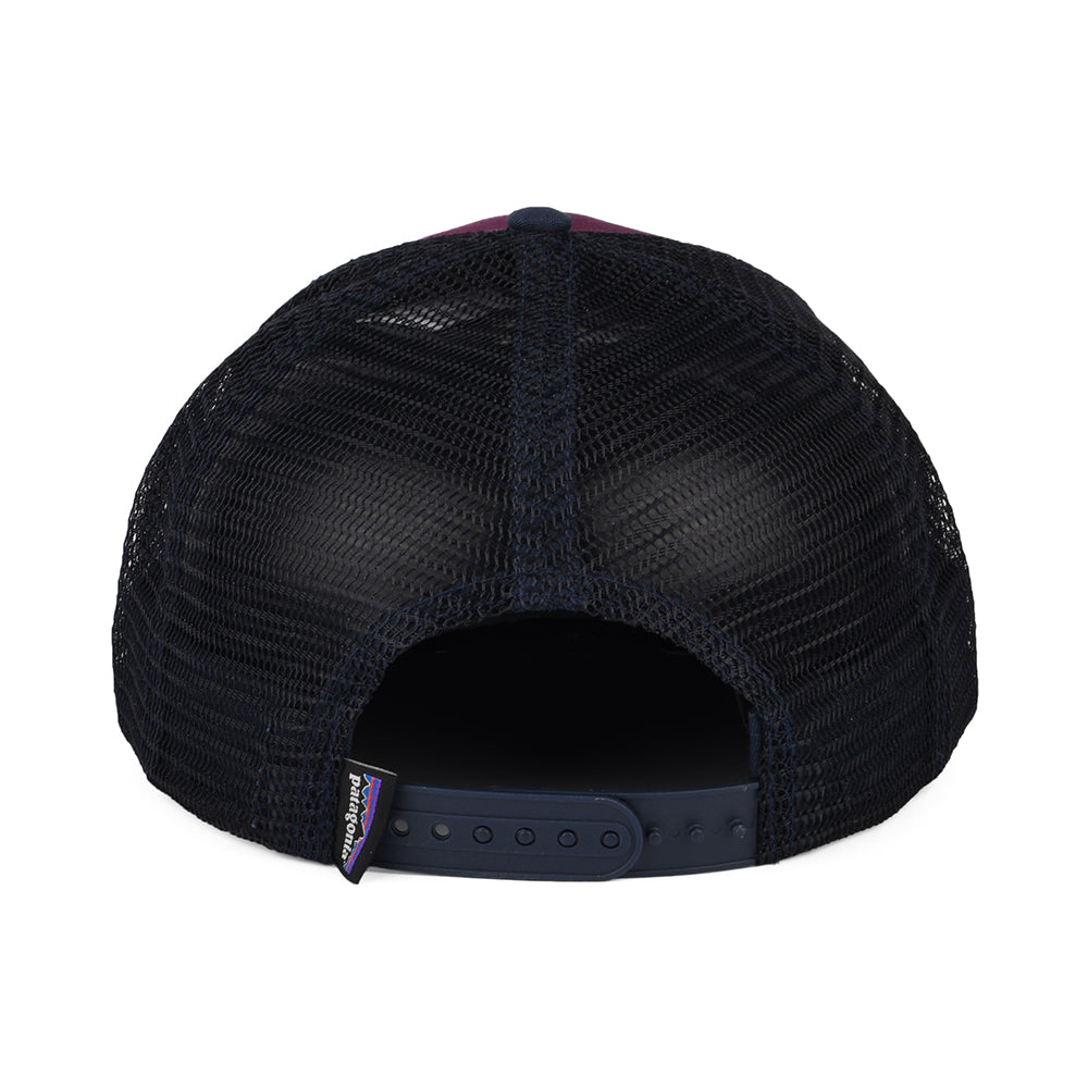 Casquette Trucker en Coton Bio P-6 Logo prune-bleu marine PATAGONIA