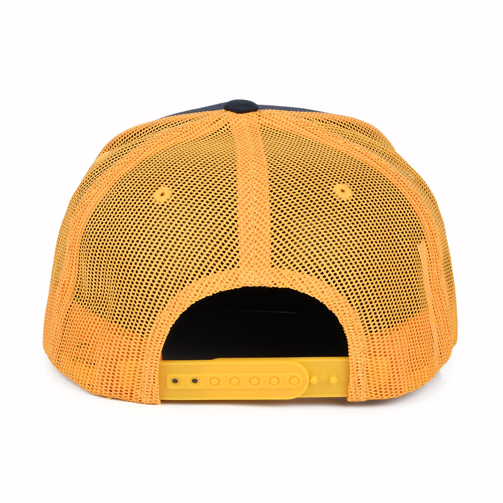 Casquette Trucker Palmer Proper MP bleu marine délavé-jaune BRIXTON