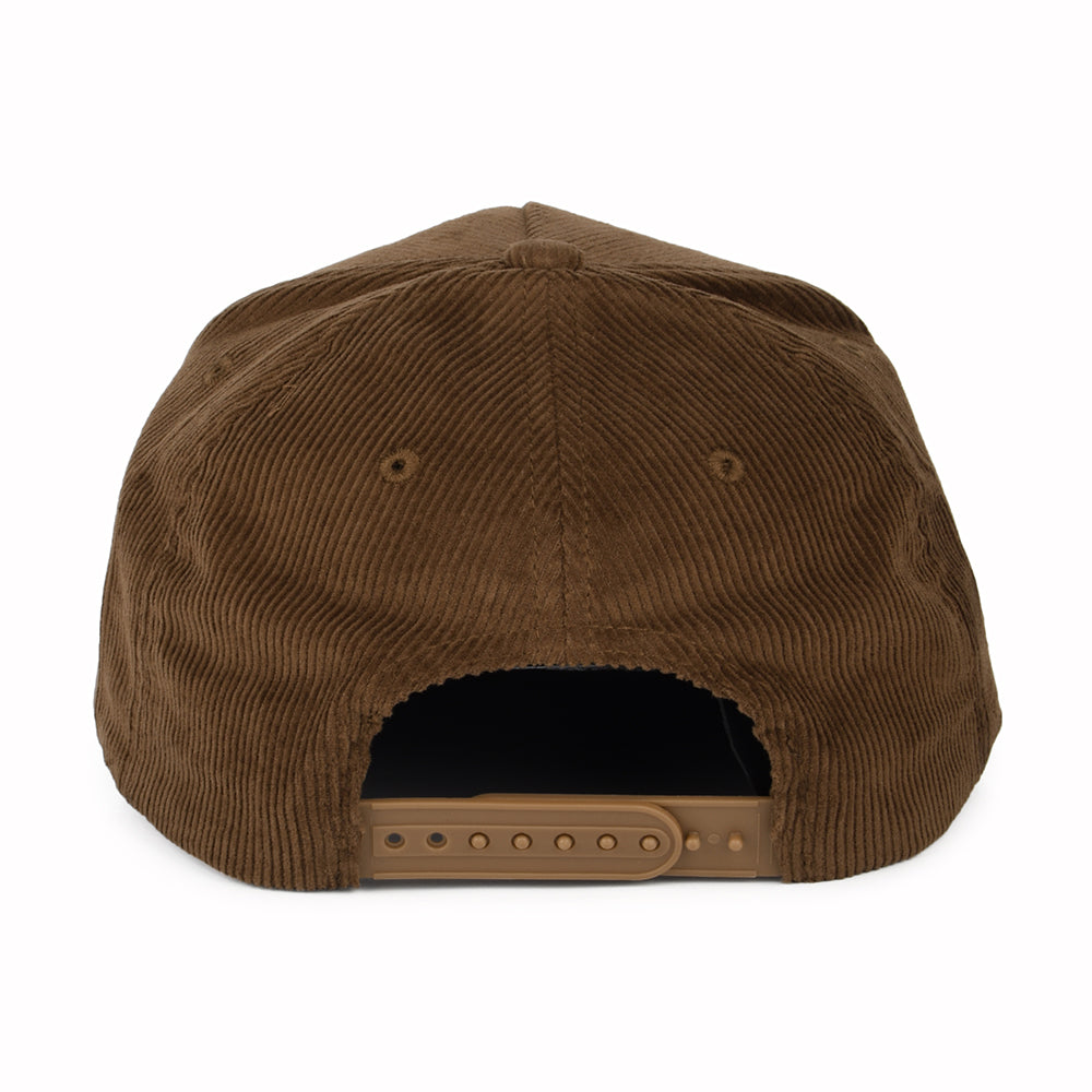 Casquette Snapback en Velours Côtelé Linwood C NetPLus MP marron-rouge BRIXTON
