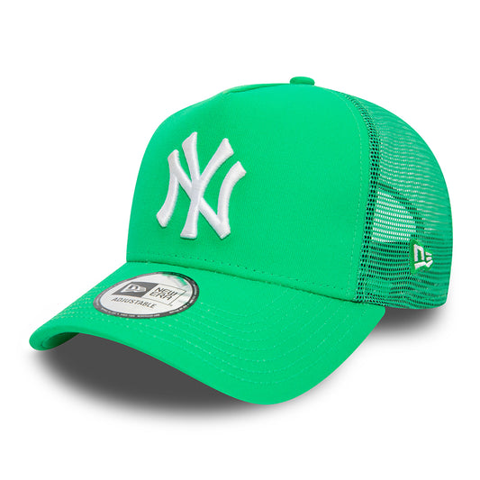 Casquette Trucker A-Frame MLB League Essential New York Yankees vert vif -blanc NEW ERA