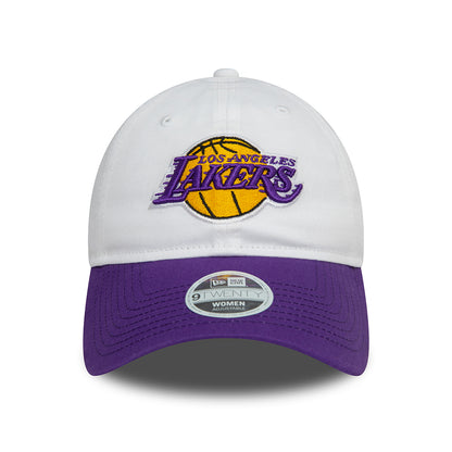 Casquette Femme 9TWENTY NBA White Crown L.A. Lakers blanc-violet NEW ERA