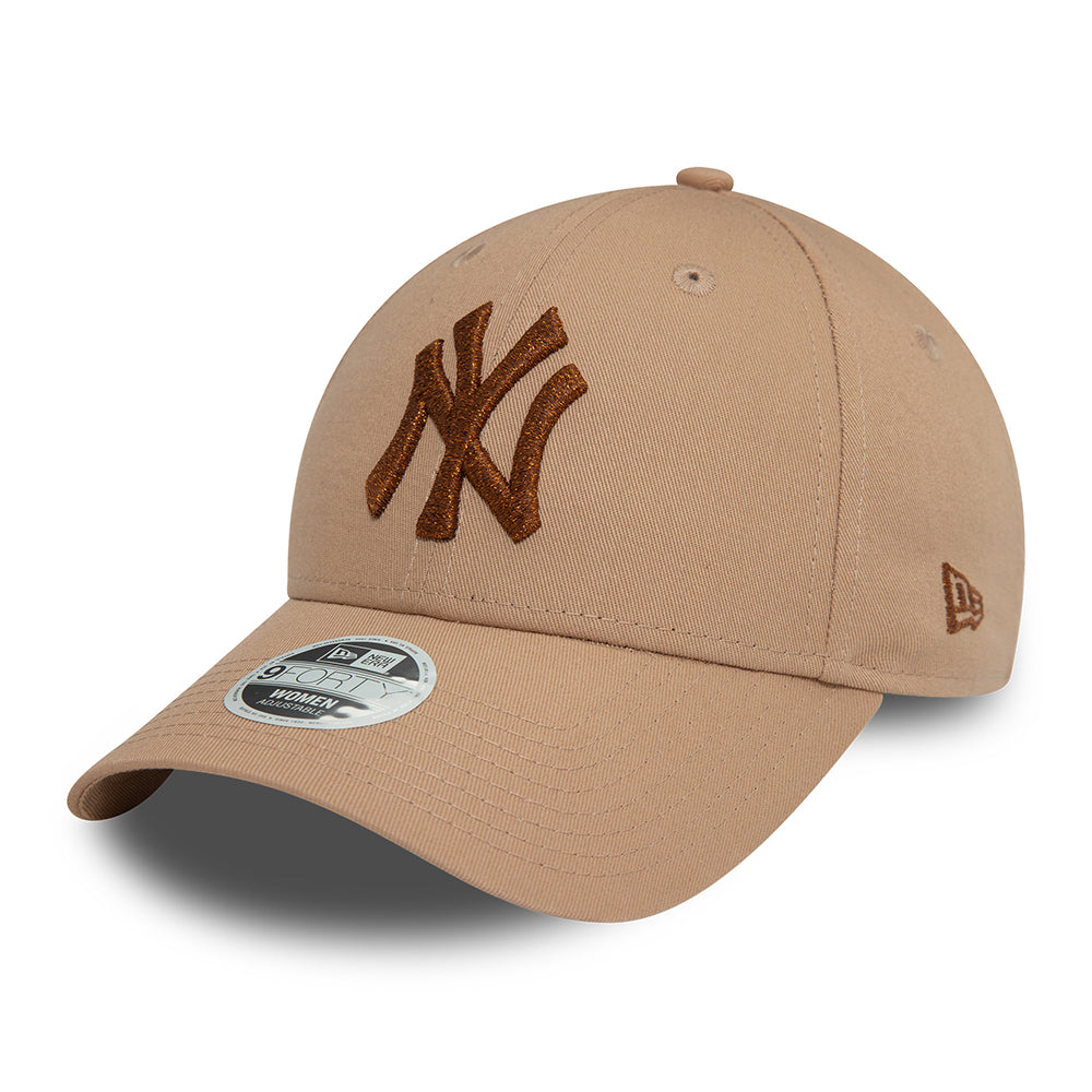Casquette Femme 9FORTY MLB Linen New York Yankees pierre-blanc NEW ERA