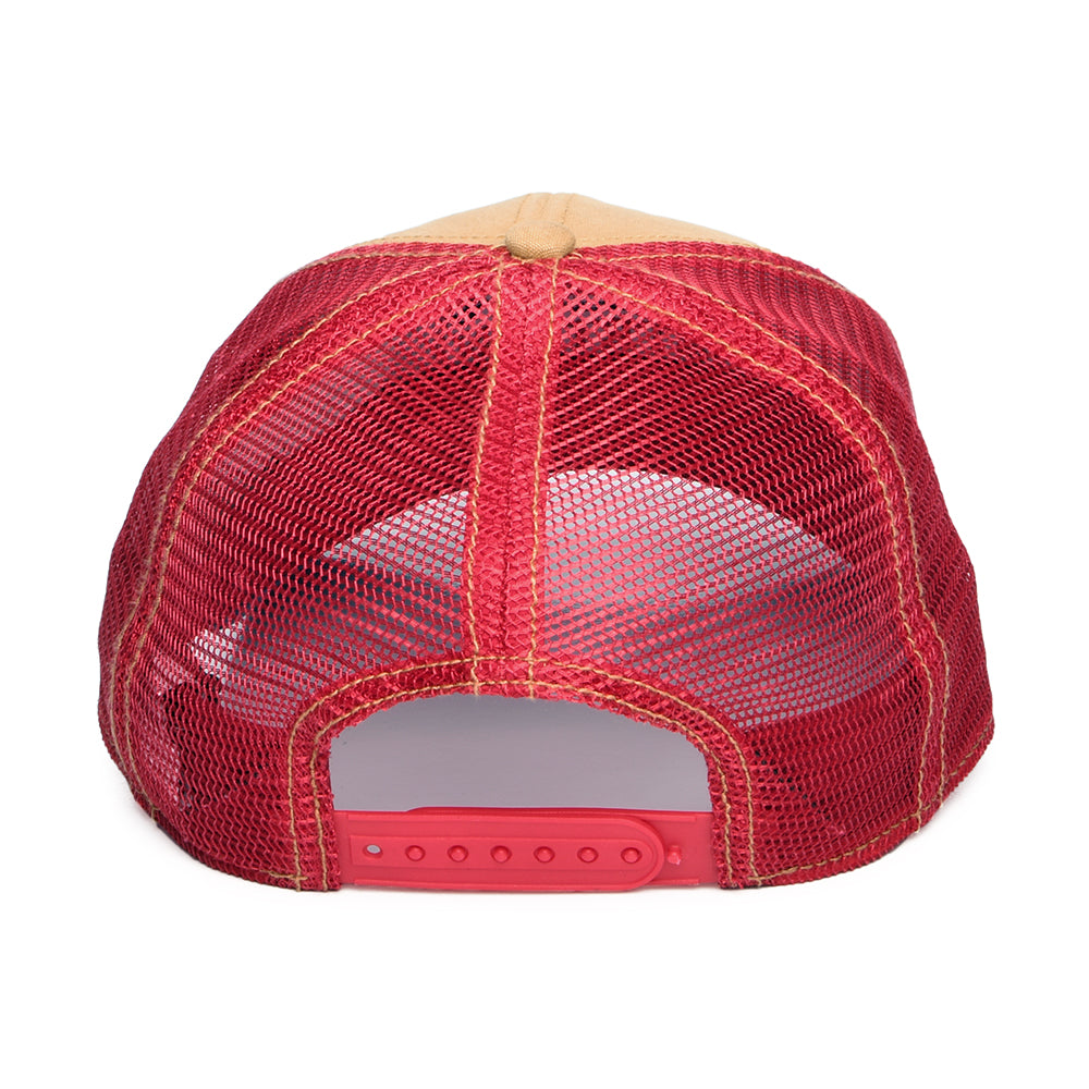 Casquette Trucker Vintage marron clair-bleu marine-rouge STETSON