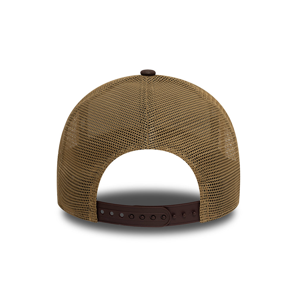 Casquette Trucker NE Patch Canvas A-Frame beige-brun NEW ERA