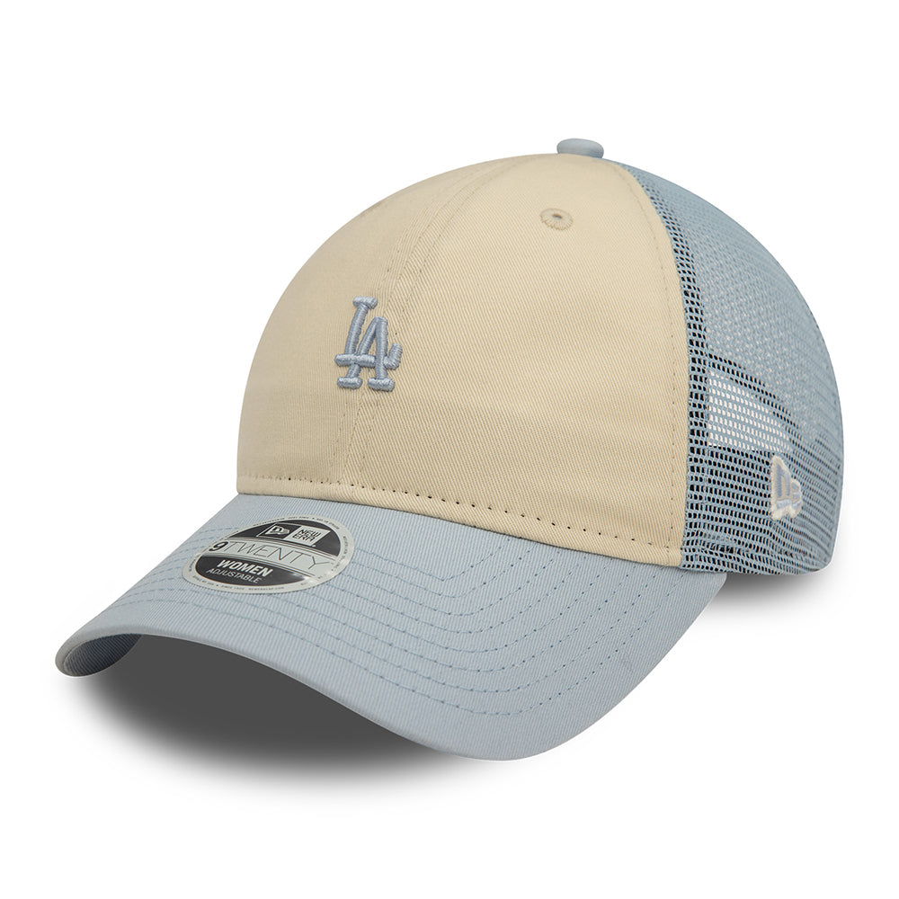 Casquette Trucker Femme 9TWENTY MLB Mini Logo L.A. Dodgers crème-bleu clair NEW ERA