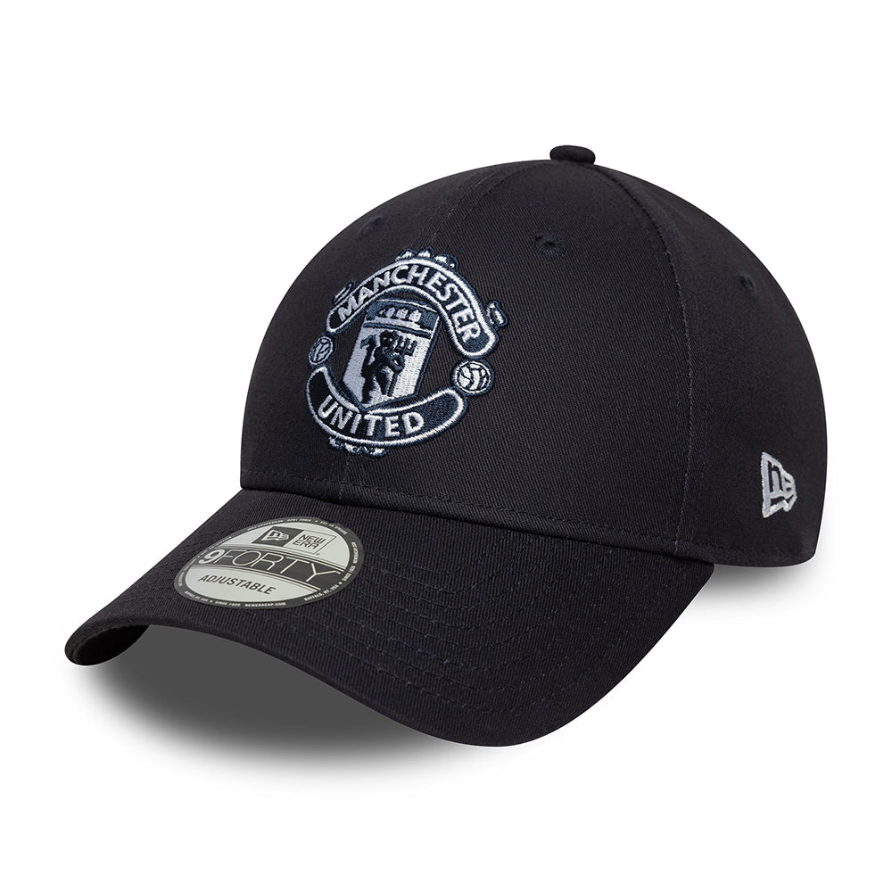 Casquette New Era 9FORTY Manchester United - Grise, Réglable, En Coton Recyclé Repreve