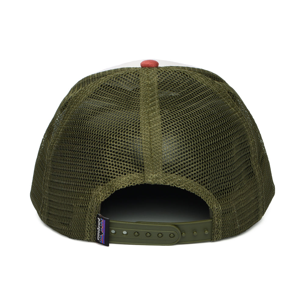 Casquette Trucker en Coton Bio LoPro P-6 Logo blanc-argile-olive PATAGONIA