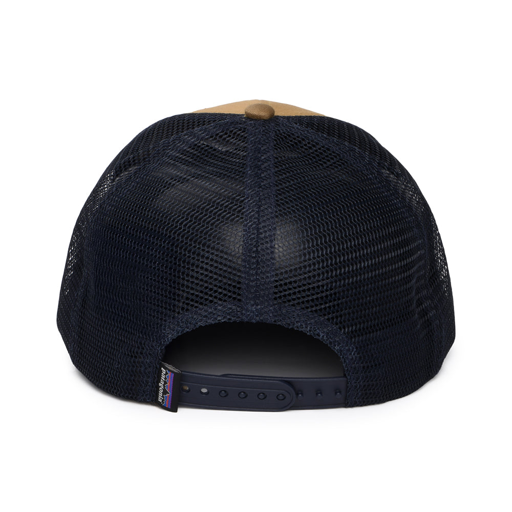Casquette Trucker en Coton Bio LoPro P-6 Logo beige sable-bleu marine PATAGONIA