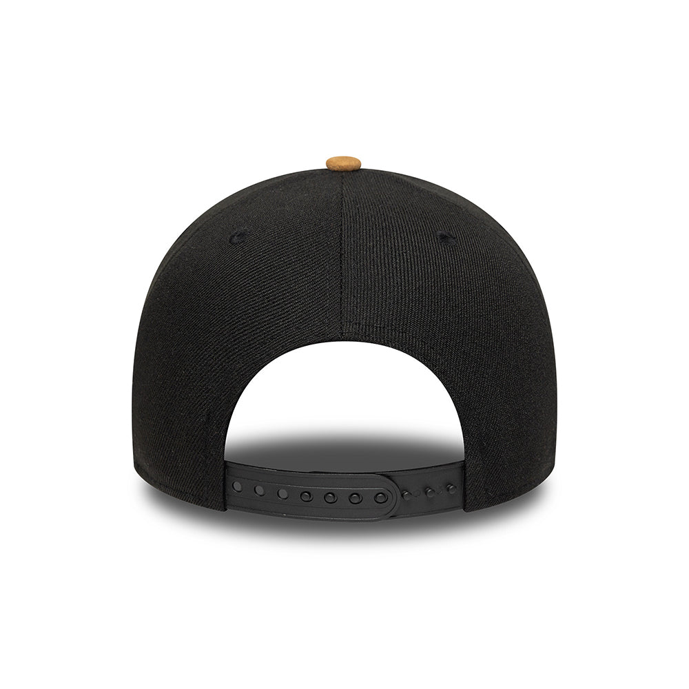 Casquette Snapback 9FORTY MLB Suede Visor A-Frame New York Yankees noir-camel NEW ERA