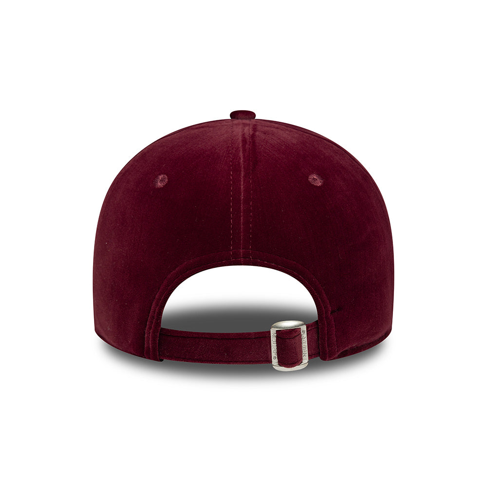 Casquette Femme 9FORTY MLB Velour Midi L.A. Dodgers bordeaux NEW ERA