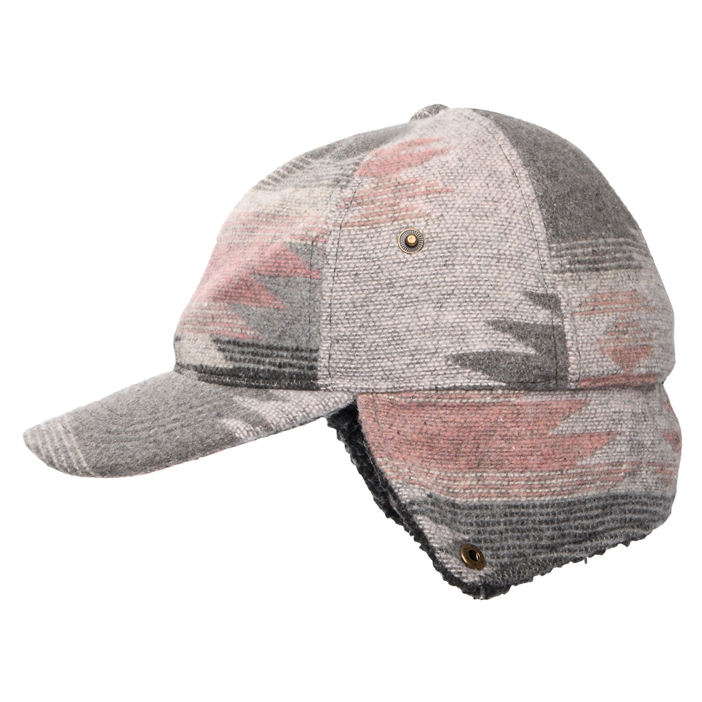Casquette Avec Protège-Oreilles à Motif Aztèque Sapos panaché de gris SCALA