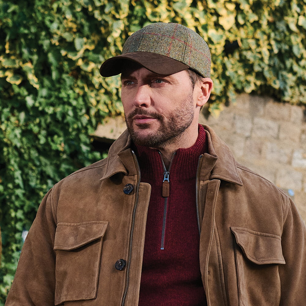 Casquette en Laine Britannique Hydrofuge Newbury olive-marron FAILSWORTH