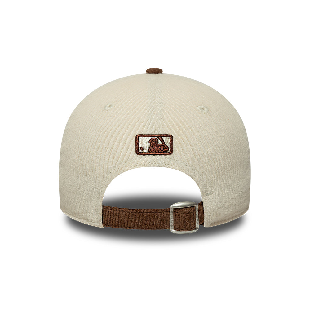 Casquette 9FORTY M-Crown MLB Cord New York Yankees crème-marron profond NEW ERA