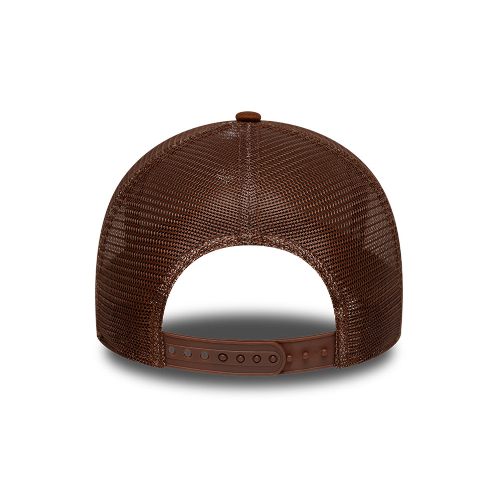 Casquette Trucker A-Frame 9FORTY MLB Outline New York Yankees marron profond-crème NEW ERA