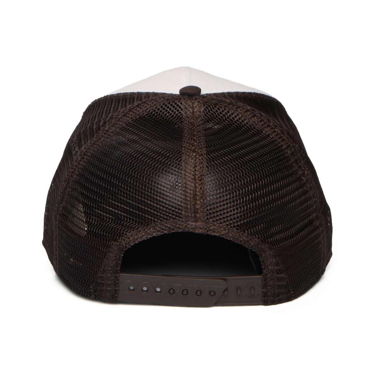 Casquette Trucker Over the Line Longhorn blanc-marron GOORIN