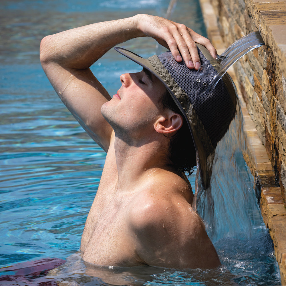 Chapeau Australien Cooler Mesh gris DORFMAN PACIFIC