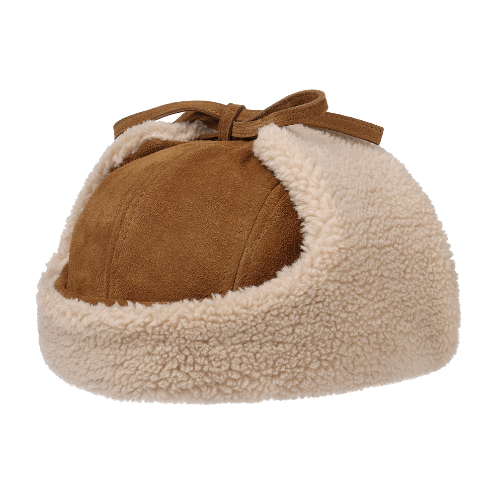 Chapka en Cuir cognac STETSON