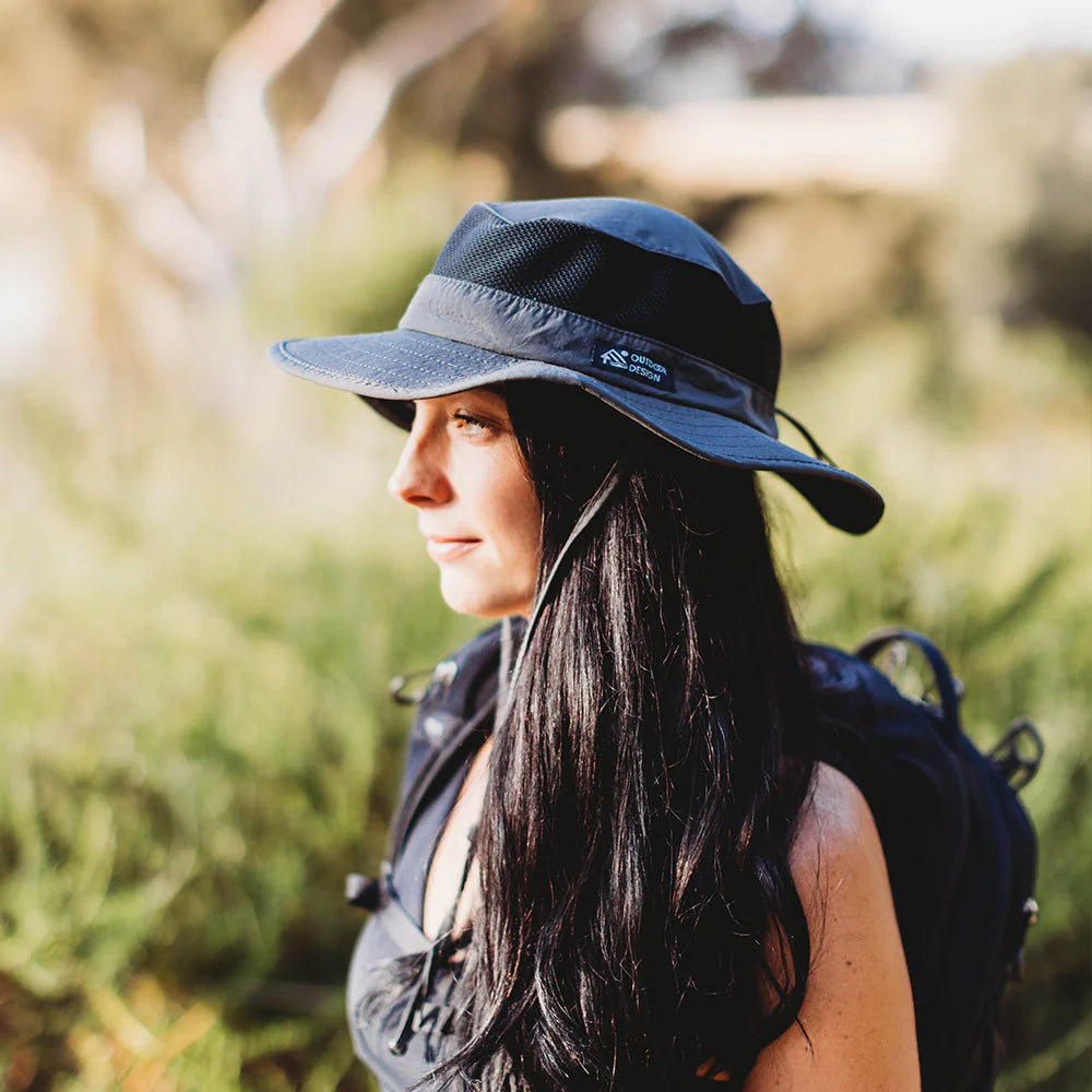 Chapeau Bob Boonie Pliable Ventilé Pliable anthracite DORFMAN PACIFIC